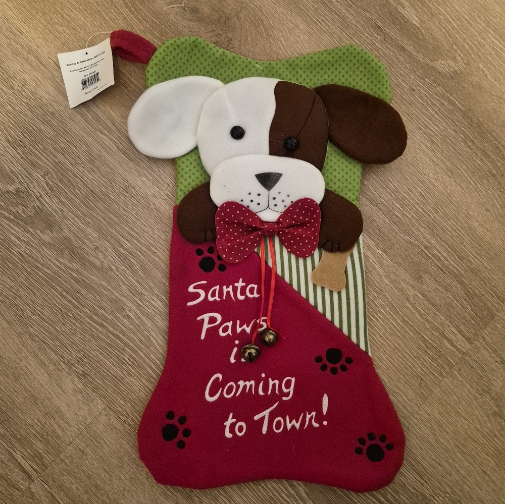 VTG Dog Christmas Stocking